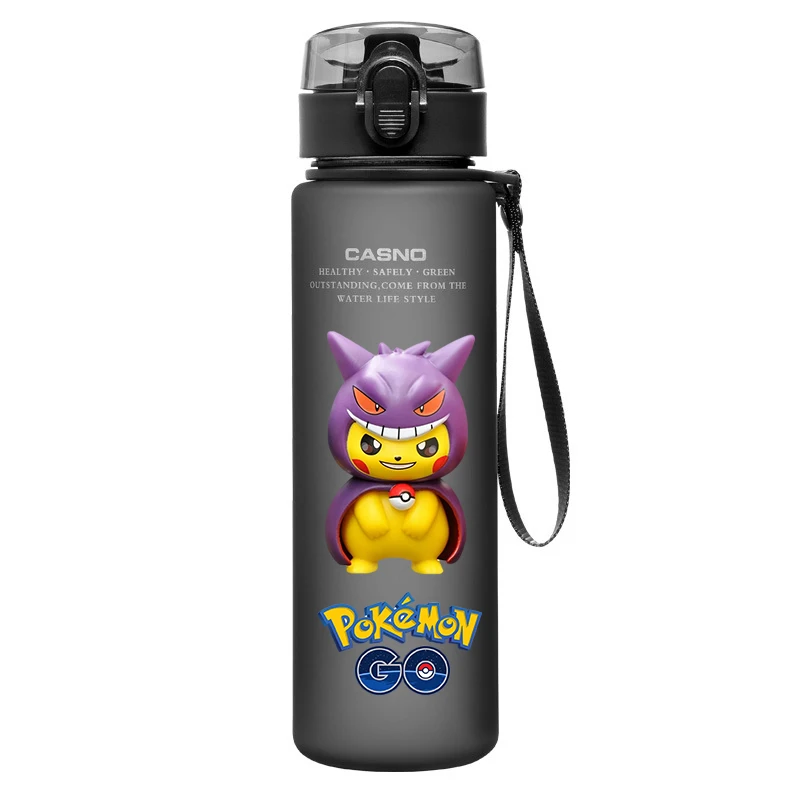 Портативная пластиковая бутылка для воды с покемоном 560 мл