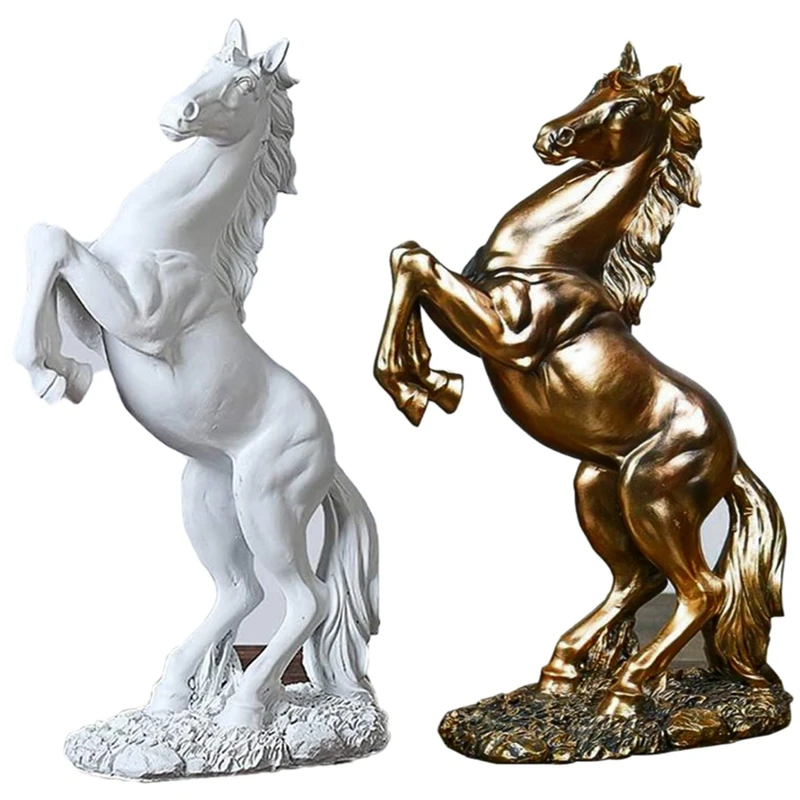 

2 шт. Художественная Скульптура, украшение в европейском стиле летающей лошади, подарки на новоселье медные и белые