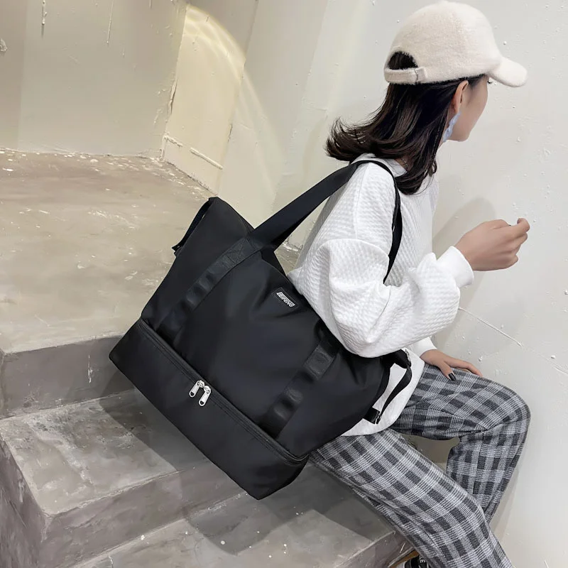 hand-held bag  Korean version  outdoor short distance business trip  luggage  dry wet separation sports and