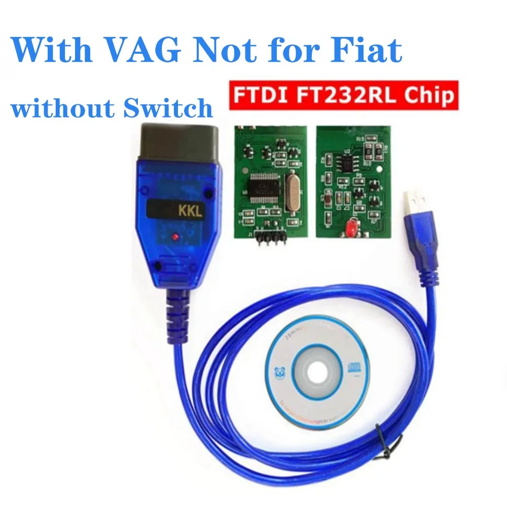 Сканер для автомобильного двигателя с чипом FT232RL ECU VAG 409 и Fiat KKL интерфейс USB