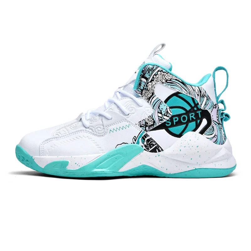 Teens Retro Basketball Shoes Men Sneakers Boys Air Basket Shoes High Top Anti-slip Outdoor Sports Boots Trainer Women Sneakers