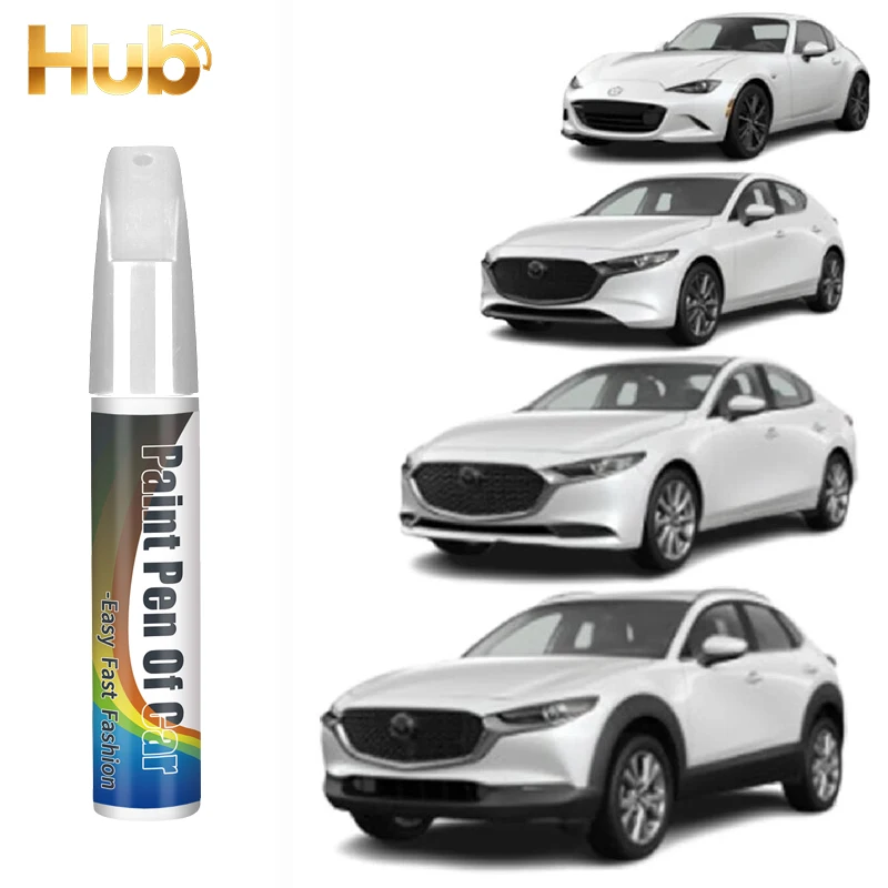 Фото Краска для подкраски автомобиля (Snowflake White Pearl Mica (25D)) для Mazda: Комплект для быстрого и простого ремонта царапин на лакокрасочном покрытии автомобиля 2and1 №1