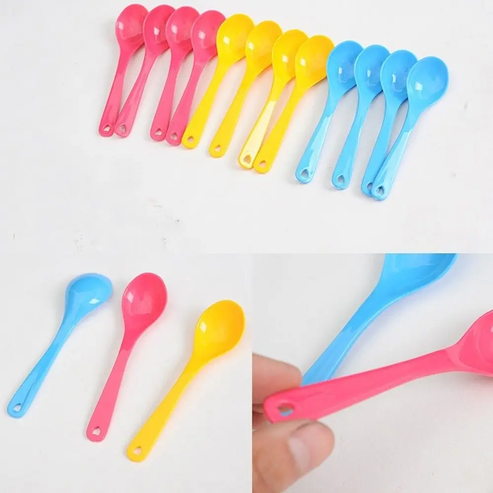 

Colorful Baby Toddler Plastic Eating Training Feeding Spoon Spoon Food Spoon Set Flatware