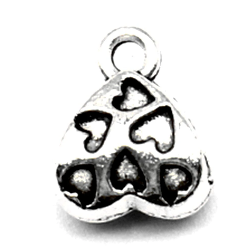 

10 pieces 9x11mm Love heart tee buckle bead caps Jewelry making best gift