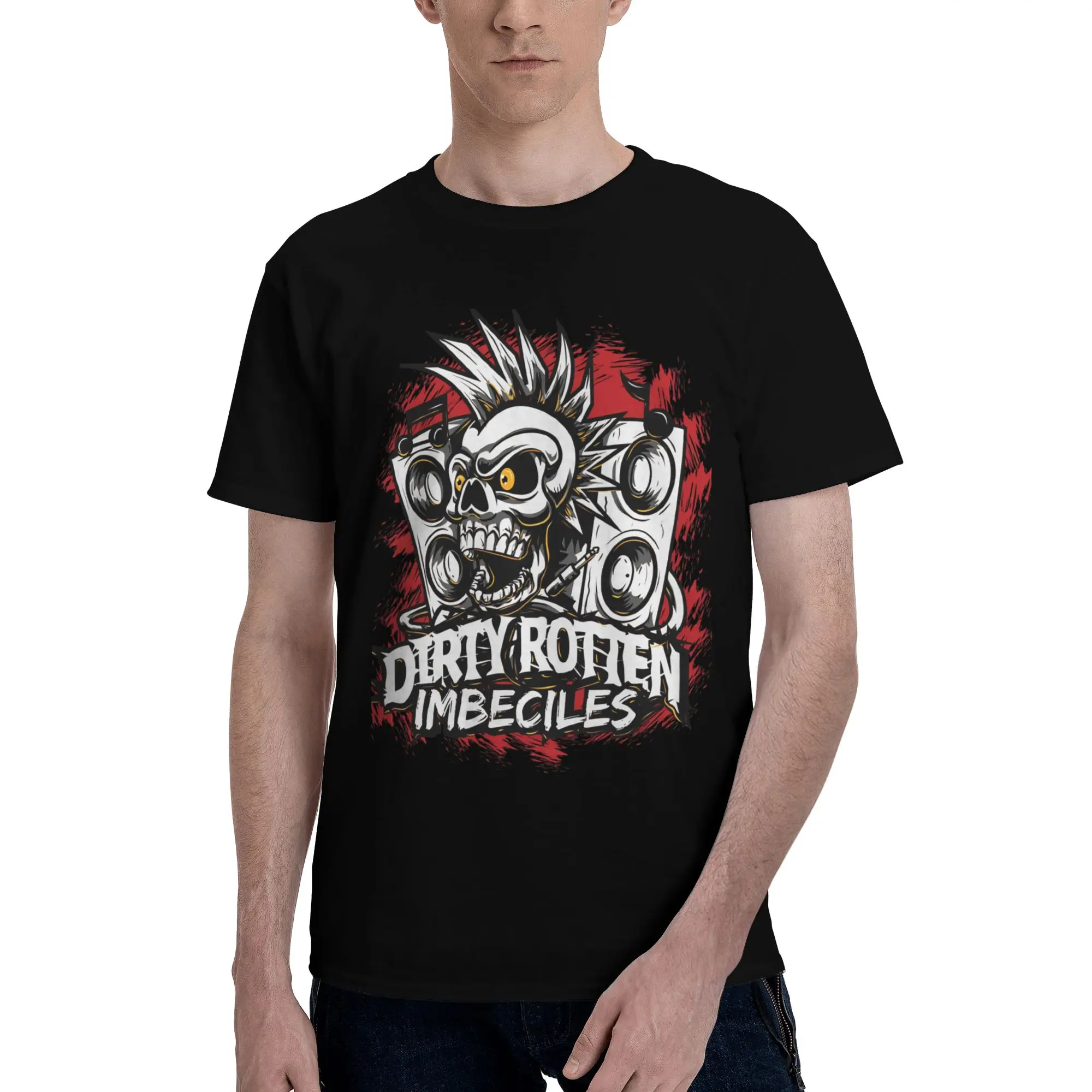 Фото Футболка из 100% хлопка с рок-графикой D.R.I. Футболки DIRTY ROTTEN IMBECILES для мужчин №1