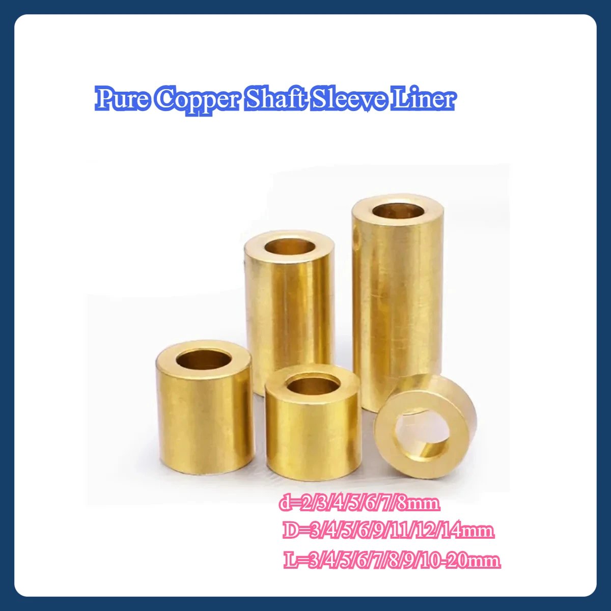 

Втулка вала из чистой меди Полая латунная трубка Подшипник Медная втулка / Прямая изоляционная колонна Медная шайба M2-M8