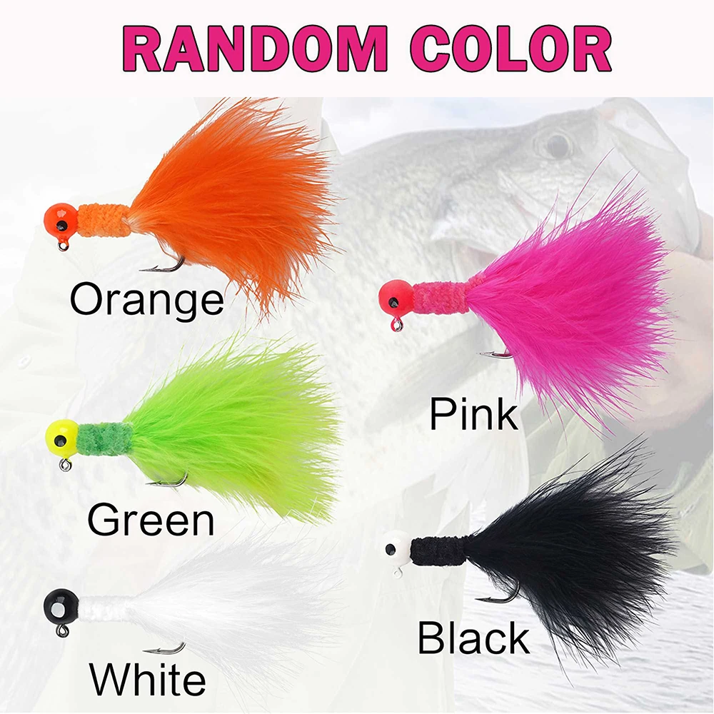 5 шт. крючки для ловли рыбы с перьями
