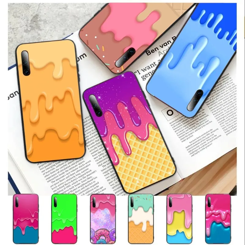 Чехол для телефона с рисунком плавильного мороженого Samsung Galaxy S6 S7 S8 S9 S10 S21 S22 Plus