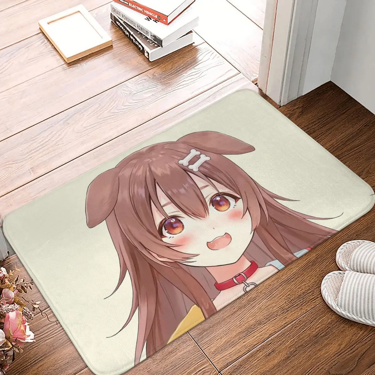 

Hololive Kawaii Virtual Idol Non-slip Rug Doormat Bath Mat Inugami Korone Hallway Carpet Entrance Door Decor