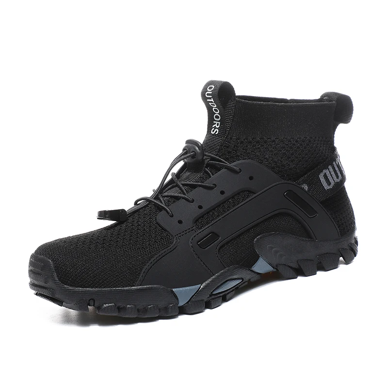 

New High-Top Barefoot Upstream Water Shoes Men Women Outdoor Climbing Footwear High Elastic Breathable Hiking Unisex Sneakers
