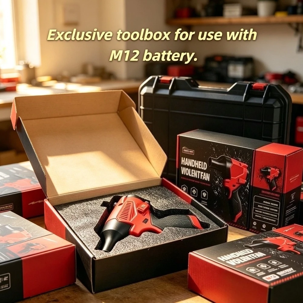 Фото Для турбовентилятора Milwaukee M12, 400000 об/мин, бесщеточный двигатель, мощный воздуходув, высокоскоростной вентилятор для воздуховодов, инструмент для сдувания пыли на открытом воздухе. №4