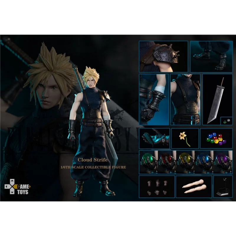 В наличии Оригинальные модели GAMETOYS GT-002 YUN PIAN SLOUD STRIFE HARDY DAYTRONA Huanxiangzhanshi 1/6, коллекционная игрушка