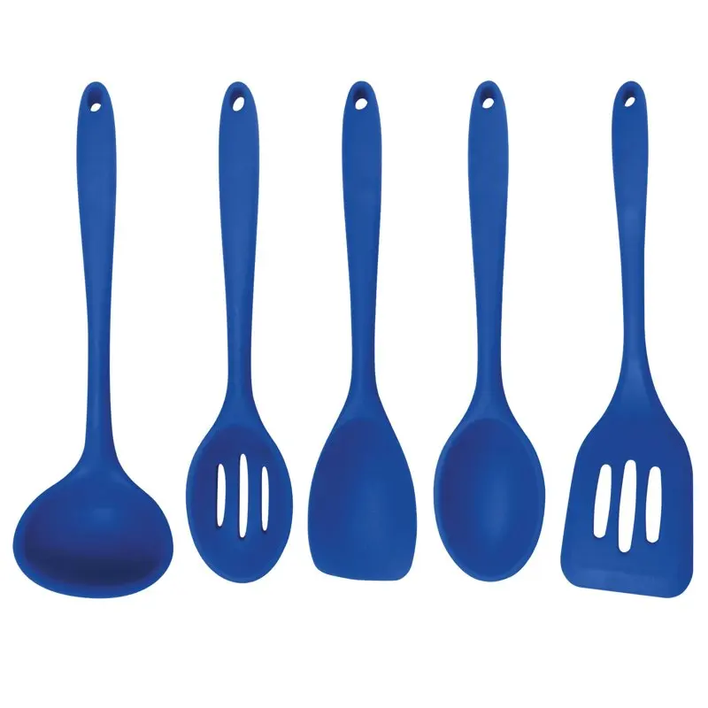 

3500/B 5-Piece Silicone Utensils (Blue)