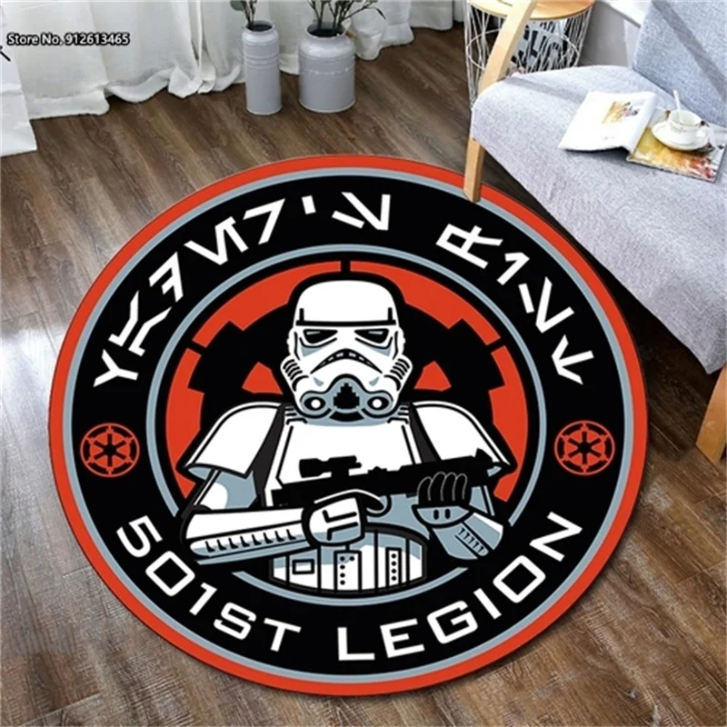 

Movie Star Wars Design Baby Children Play Crawl Floor Mat Disney Bedroom Living Room 3D Digital Printed Circular Floor Mat