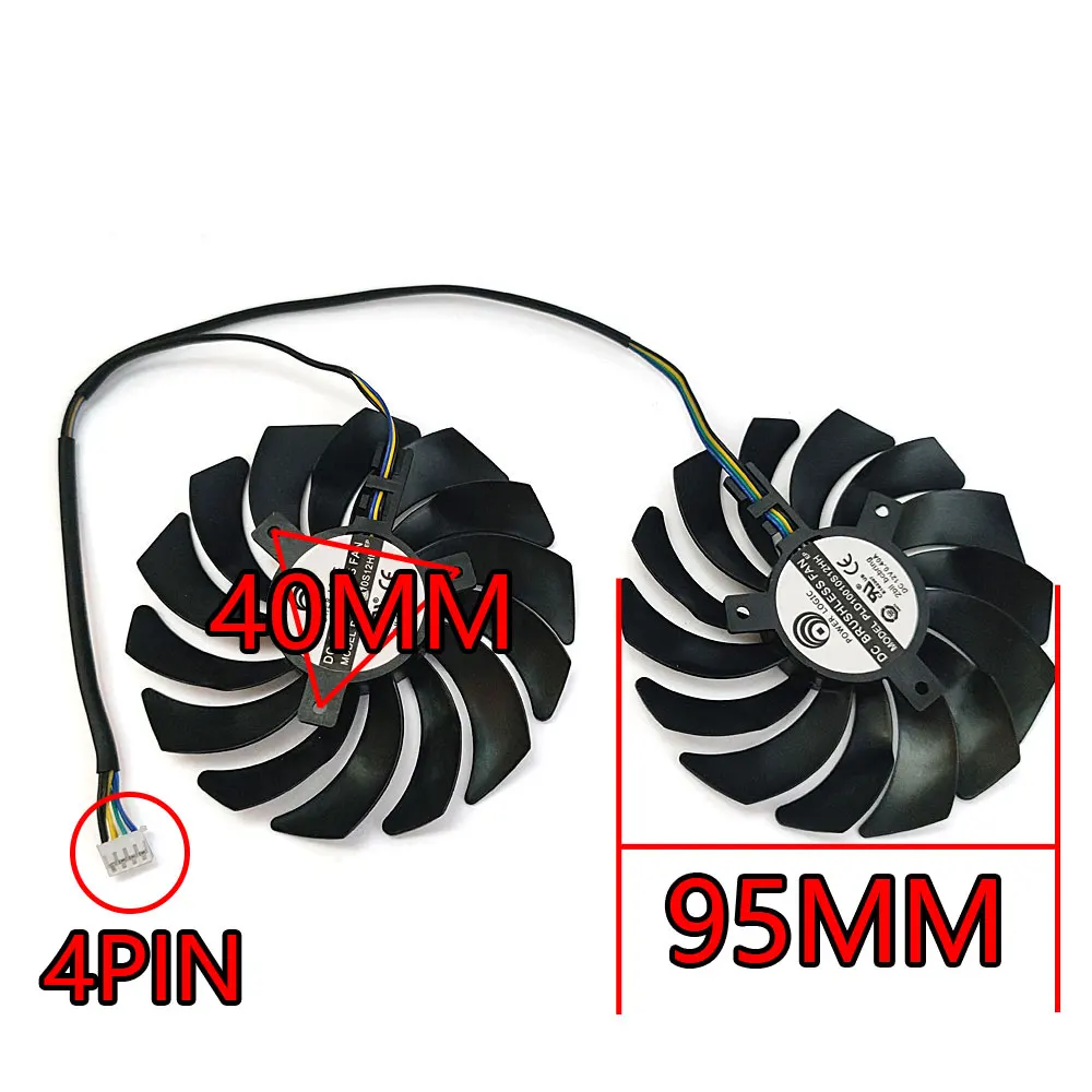 Новый 95 мм 4PIN PLD10010S12HH GTX 1080 1070 1060 вентилятор GPU для MSI RX470 480 570 580 Ti Вентилятор
