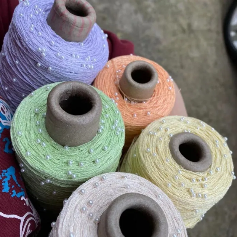 330-350 г 1000 м летний цвет искусственная жемчужная бусина пряжа сделай сам ручное