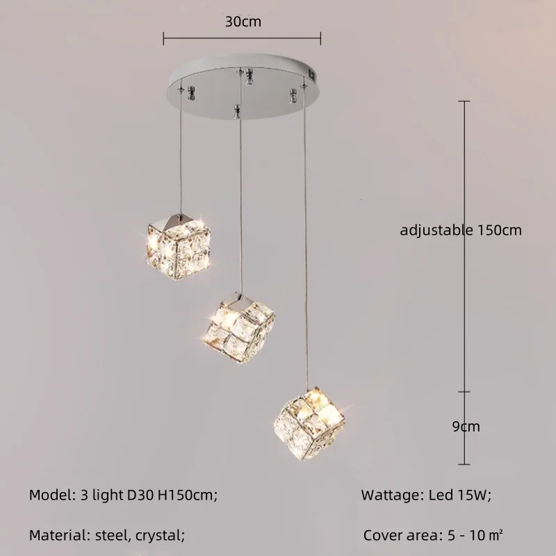 

Хрустальная LED люстра SaloEElaitte, хромо-золотая