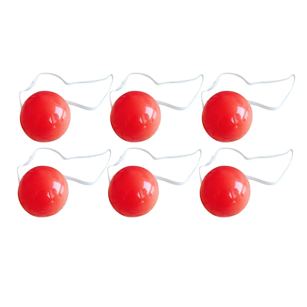 

6pcs Clown Nose Red Nose with Led Light Dress- Props Stage Props for Costume Party Favors