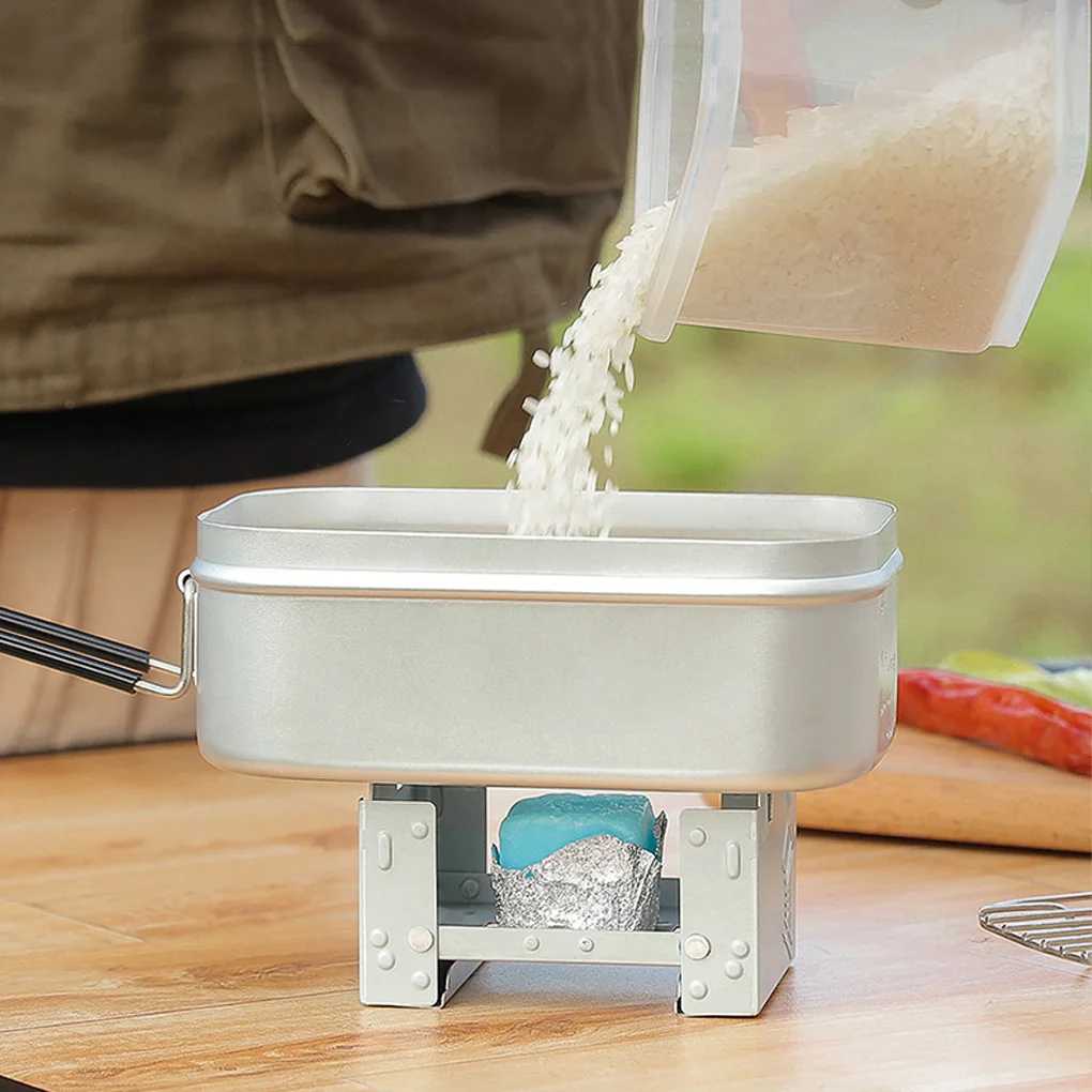 

Stainless Picnic Box Ourdoor Dinner Pail Aluminum Alloy Lunch Box Travel Camping food Containe Breafast Storage Dinnerware