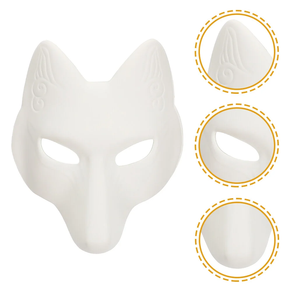 

2Pcs Halloween Animal Mask Blank Mask DIY Animal Unpainted Mask Halloween Party Supplies