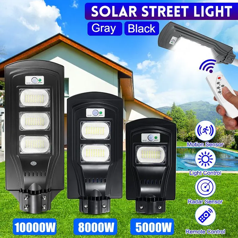 

6000W Powerful Outdoor Solar Lights 12000 Lumens Lighting 144 LED Garden Lamp Solar Panel Lamps Waterproof Motion Sensor Street