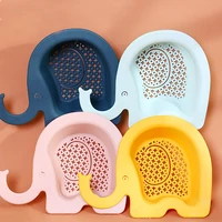 4pcs kitchen plastic sink drain basket elephant shaped multifunctional sink strainer basket for dishes garbage