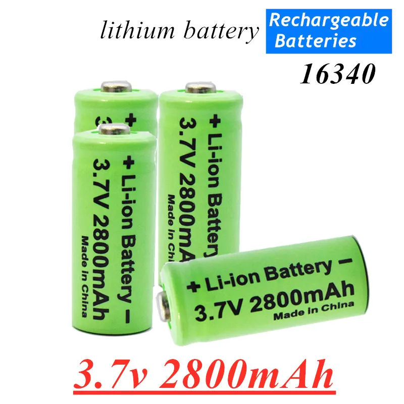 

2022 original 3.7V2800mAh Lithium Li-ion16340 Battery CR123A Rechargeable Batteries 3.7V CR123 for Laser Pen LED life batteries