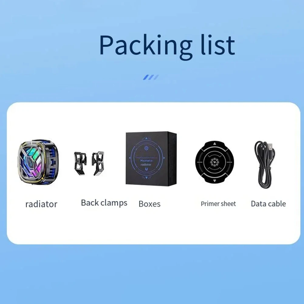 Трехскоростной Регулируемый Магнитный Кулер Для Телефона RGB Светодиодный