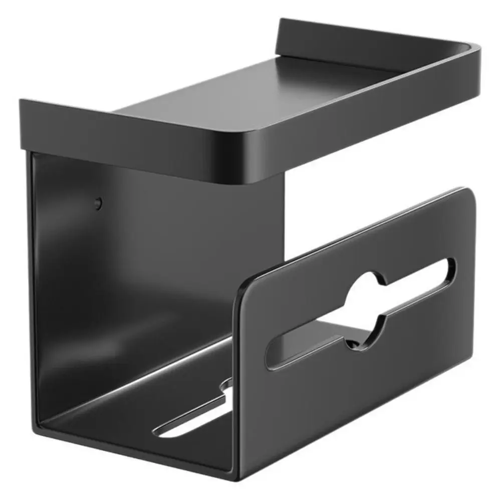 Держатель для туалетной бумаги металлический черный