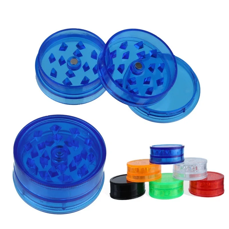 

Can Custom Logo 40mm Acrylic Grinder for Smoking Weed Portable 3-layer Manual Spice Crusher Tobacco Sheeder Smoking Accessories