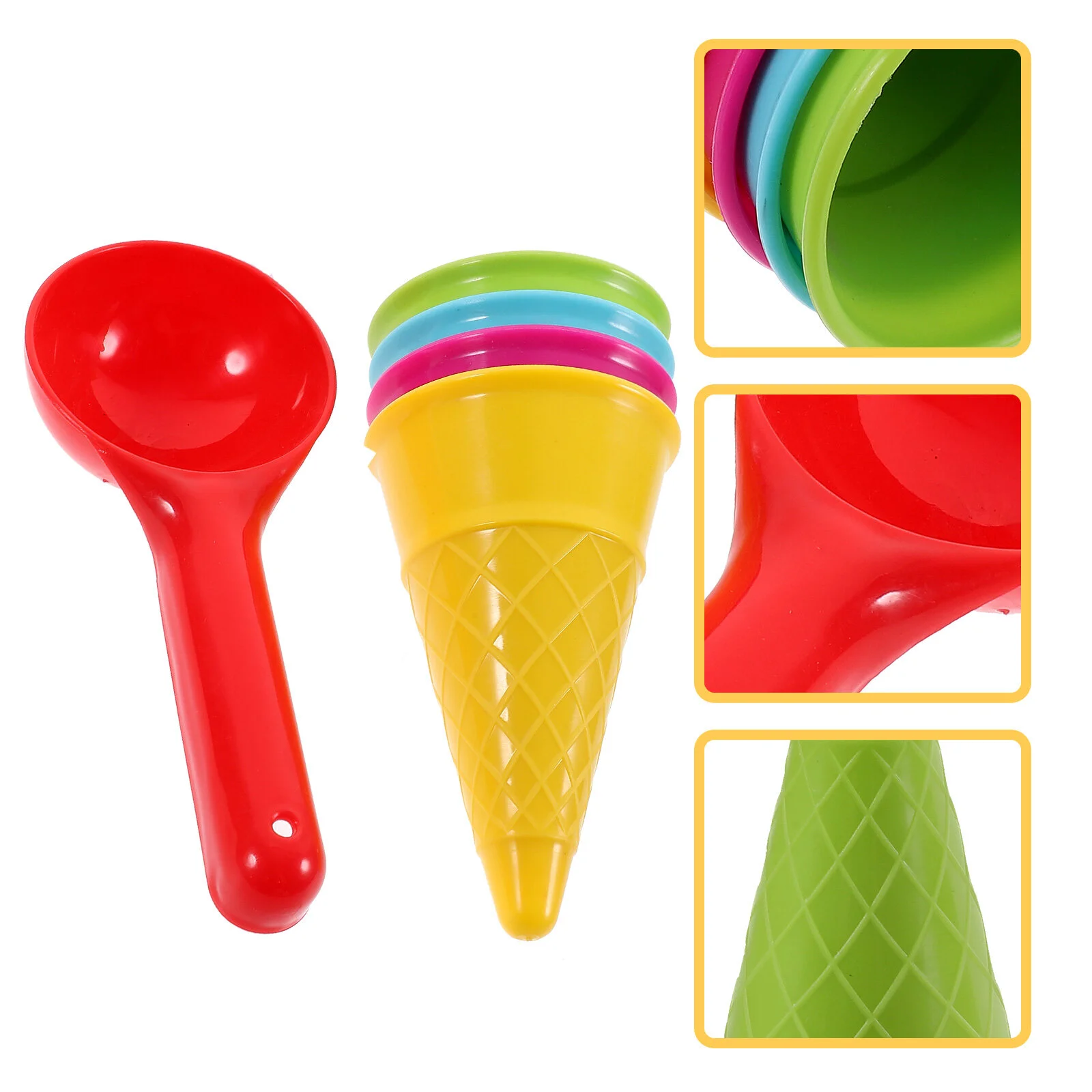 

Sand Table Funny Toy Outdoor Party Toys Kids Spoon Ice Cream Cones Scoop Beach Digging Favor Suits