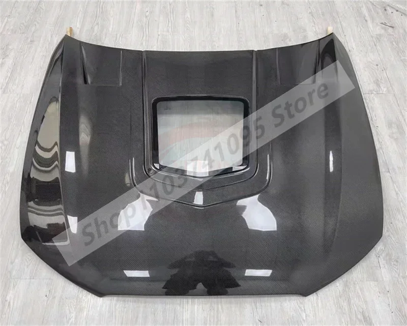 Прозрачный передний бампер из настоящего углеродного волокна в стиле IMP капот