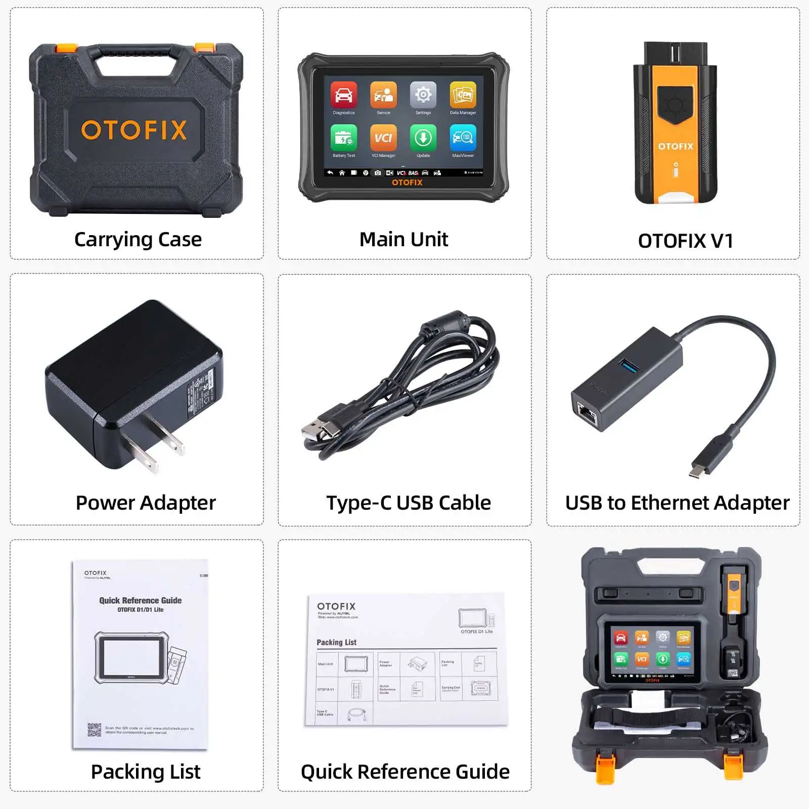 Фото Автомобильный диагностический сканер OTOFIX D1 Lite OBD2 с двунаправленным управлением, 2 года обновлений, Wi-Fi/анализатор двигателя №5