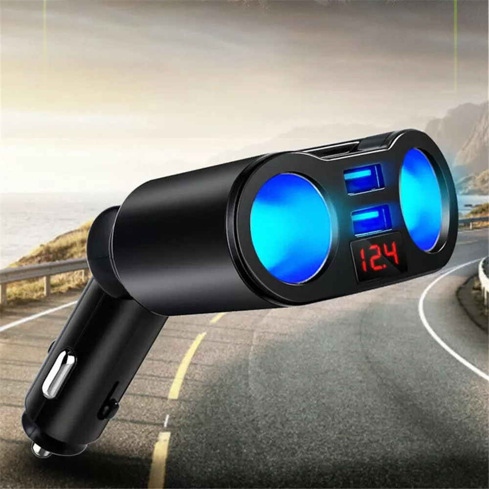 

Dual USB Charger 2-Way Car Cigarette Lighter Socket Splitter Adapter DC 5V 3.1A 5v 3.1a Dual USB Car Charger & Service Equipment