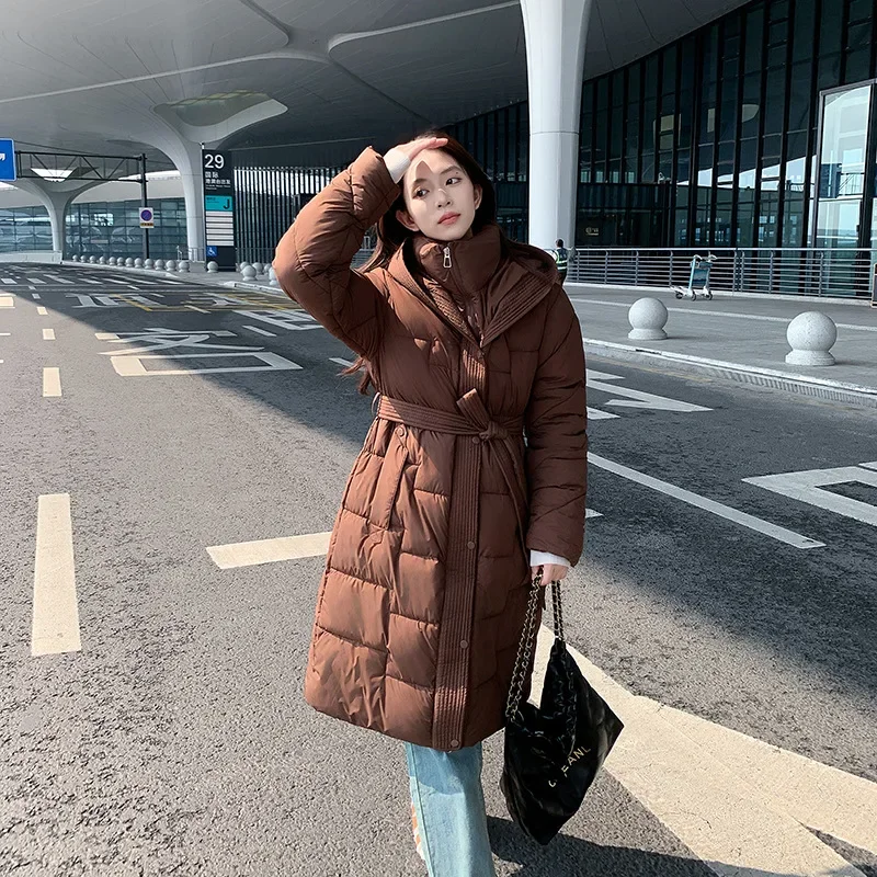 Пуховик женский из хлопка