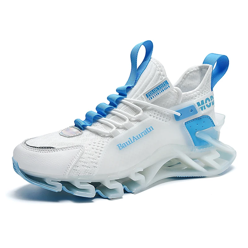 

Big Size 37-46 Mesh Men Shoes Breathable White Blue Men's Sneakers Lac-up Lightweight Walking Man Tenis Shoes Running Trainers
