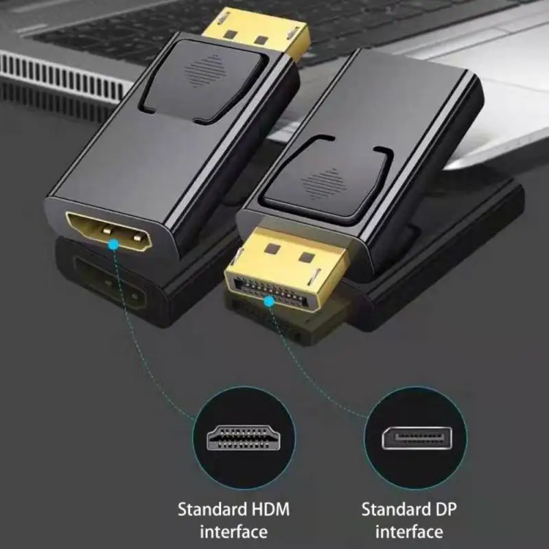 

1080P DP To HDMI-compatible Adapter Of Computer Monitor Converter Gold/nickel Plated Plug DisplayPort To HDMI-compatible