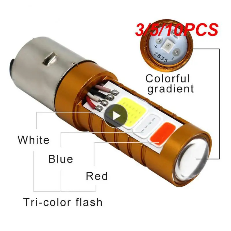 

3/5/10PCS High Brightness Motorcycle Led Headlamp Durable H4 Low Beam High Beam Cob Headlamp Effective Universal Large Bulb