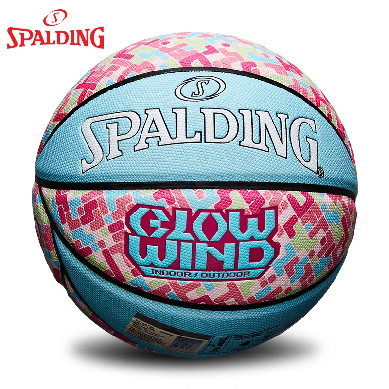Spalding Whirlwind SERIES PU Wear-Resisting Printed Color Basketball 76-999Y Indoor Outdoor Basketball Ball Size 7