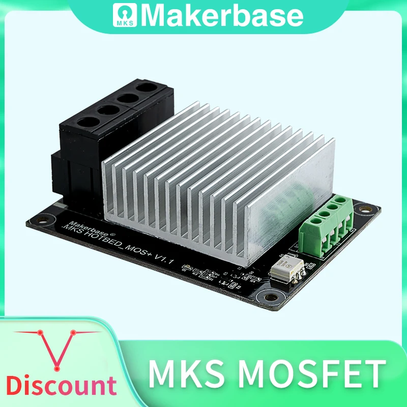 Makerbase-controlador de Aquecimento para Impressora 3d Mks Mosfet para Cama de Calor Extrusora Módulo Mos Exceder 30a Suporte com Grande Corrente