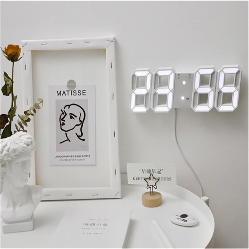

LED Digital Alarm Clocks Wall Clocks Hanging Watch Snooze Table Clocks Calendar Thermometer Electronic Clock Digital Clocks