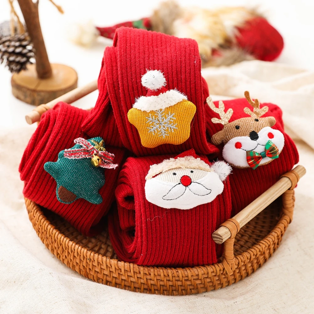 Детские новогодние подарки, детские мягкие хлопковые колготки | AliExpress