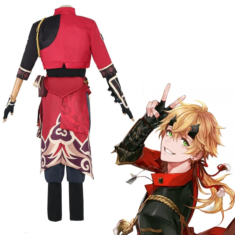 Thoma Genshin противоударный мужской карнавальный термостойкий наряд на Хэллоуин