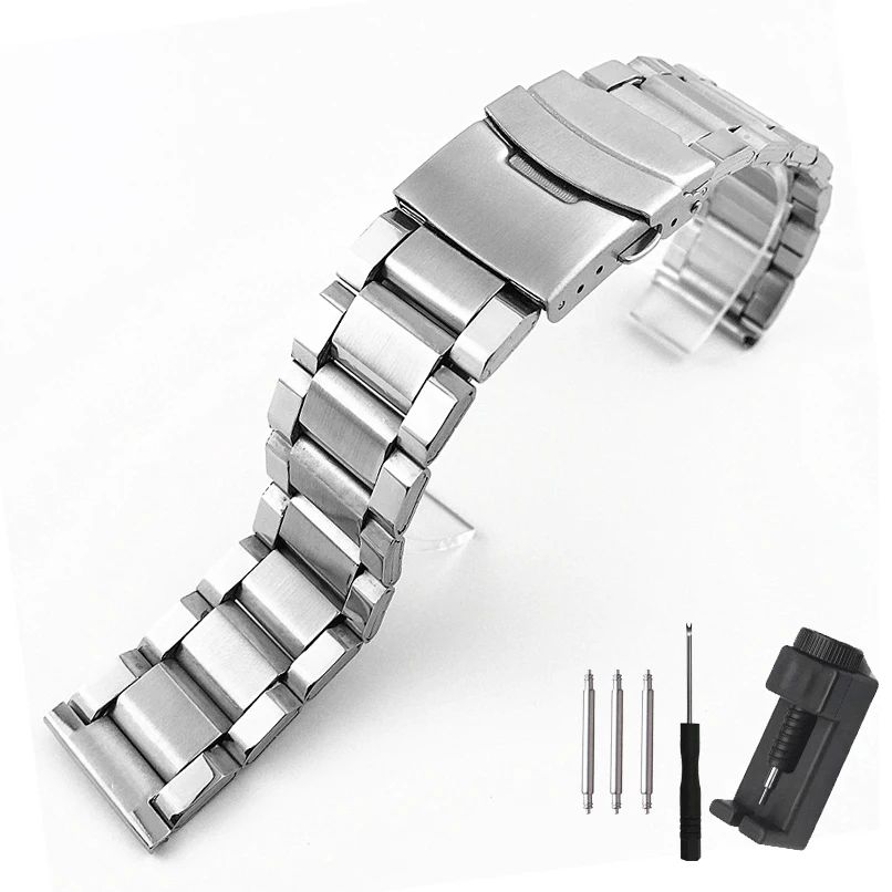 

Ремешки для часов из нержавеющей стали, 20 мм, 22 мм, 24 мм