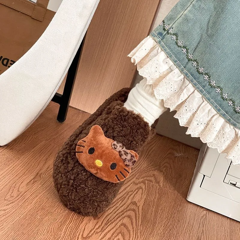 Плюшевые куклы с леопардовым принтом Hellokittys кавайные осенне-зимние теплые