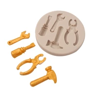 3d screws hammer wrench silicone fondant chocolate molds diy baking cake decoration tools kitchen baking accessories