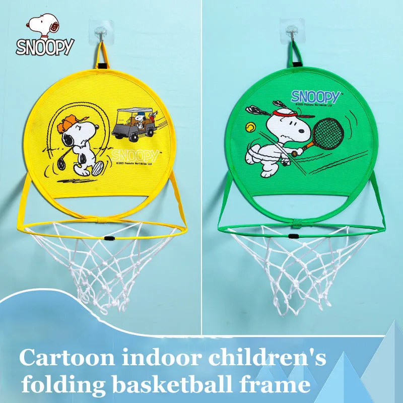 

Kawaii Snoopy Children's Basketball Frame Home Hanging Basketball Frame 2-5 Year Old Baby Indoor Exercise Ball Toys