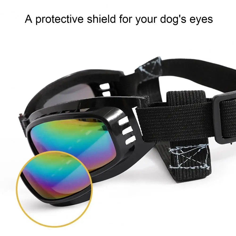 

Uv-proof Pet Sunglasses Outdoor Eye Protection for Dogs Windproof Anti-fog Pet Goggles with Uv-proof Lenses Adjustable Fit Uv