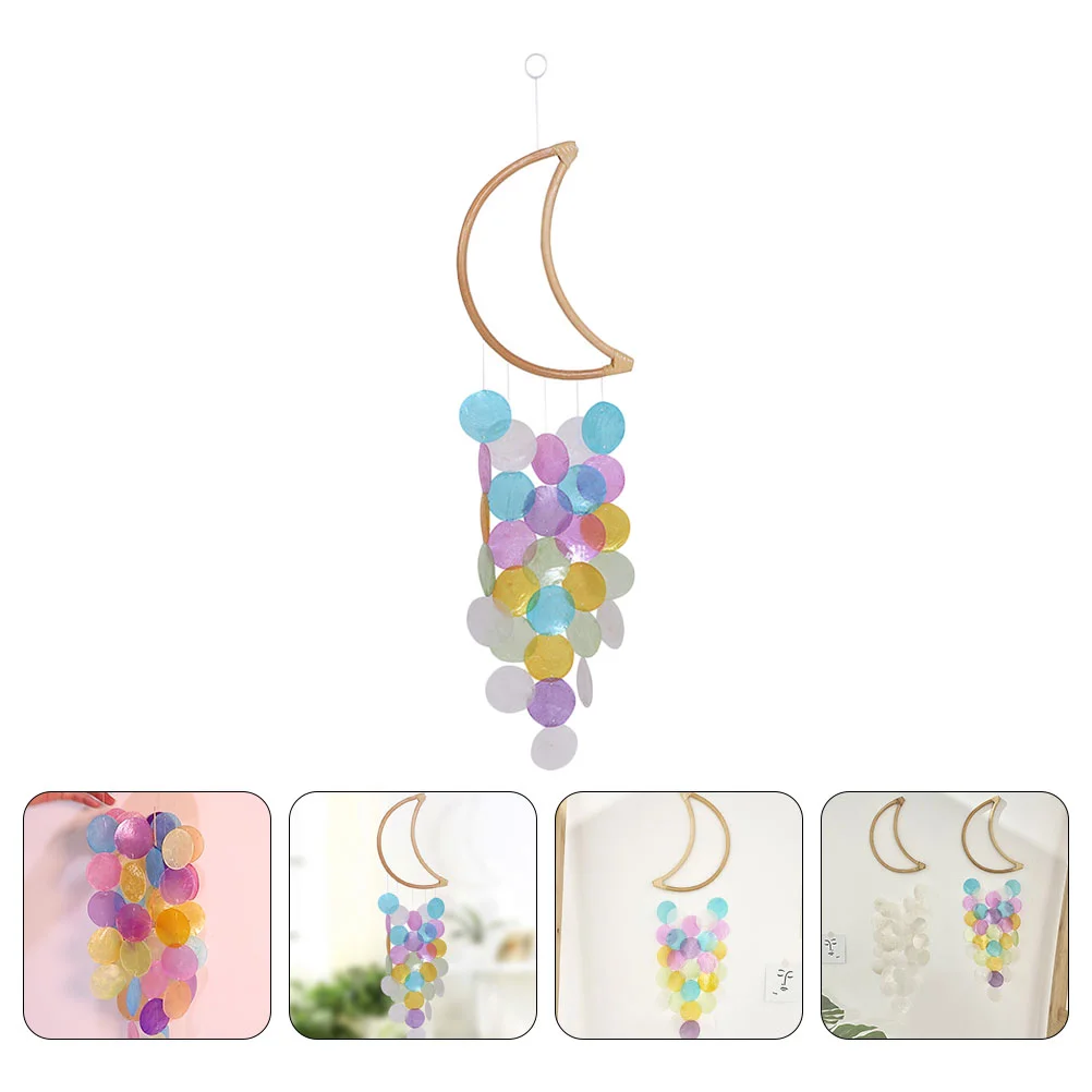 

Wind Chimes Chime Hanging Ornament Nautical Garden Shelloutside Outdoor Moon Beach Bells Bell Decorative Decoration Decorations