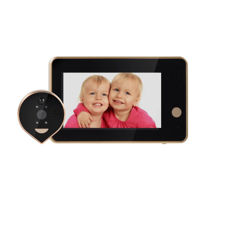 4.3 Inch Video Doorbell 170 Degree Peephole Viewer Video Eye Door Bell Smart Home Outdoor Camera Monitor Visual Doorbell